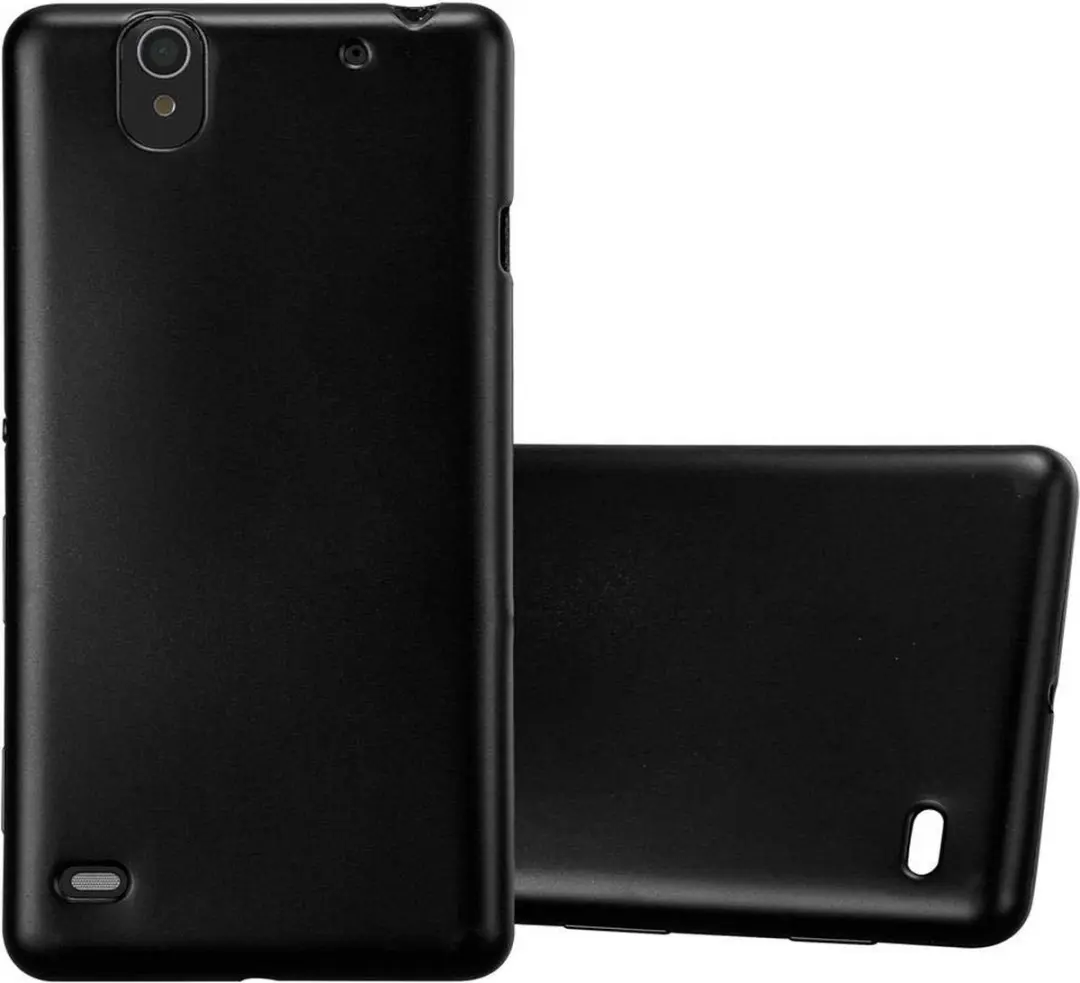 Cadorabo Hoesje geschikt voor Sony Xperia C4 in METALLIC ZWART