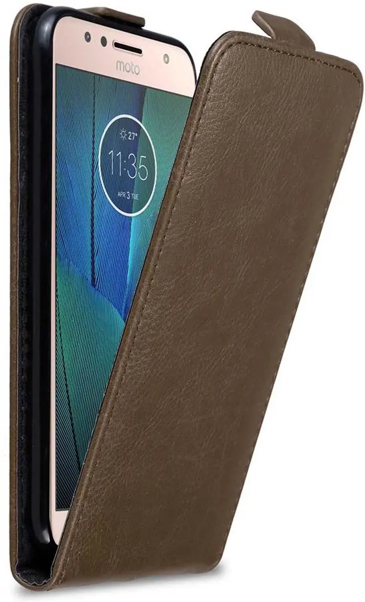 Cadorabo Hoesje geschikt voor Motorola MOTO G5S PLUS in KOFFIE BRUIN