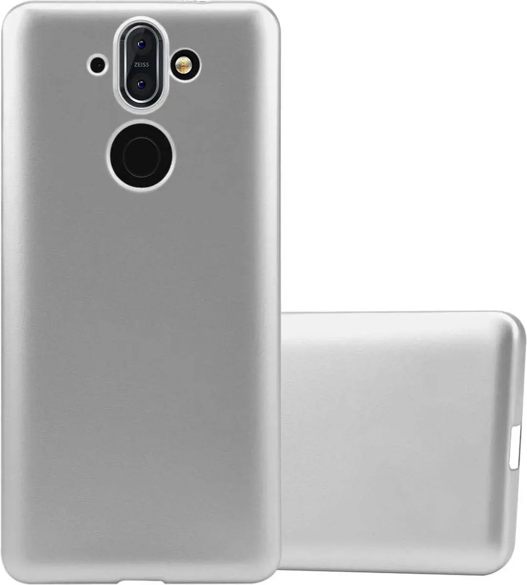Cadorabo Hoesje geschikt voor Nokia 8 Sirocco in METALLIC ZILVER