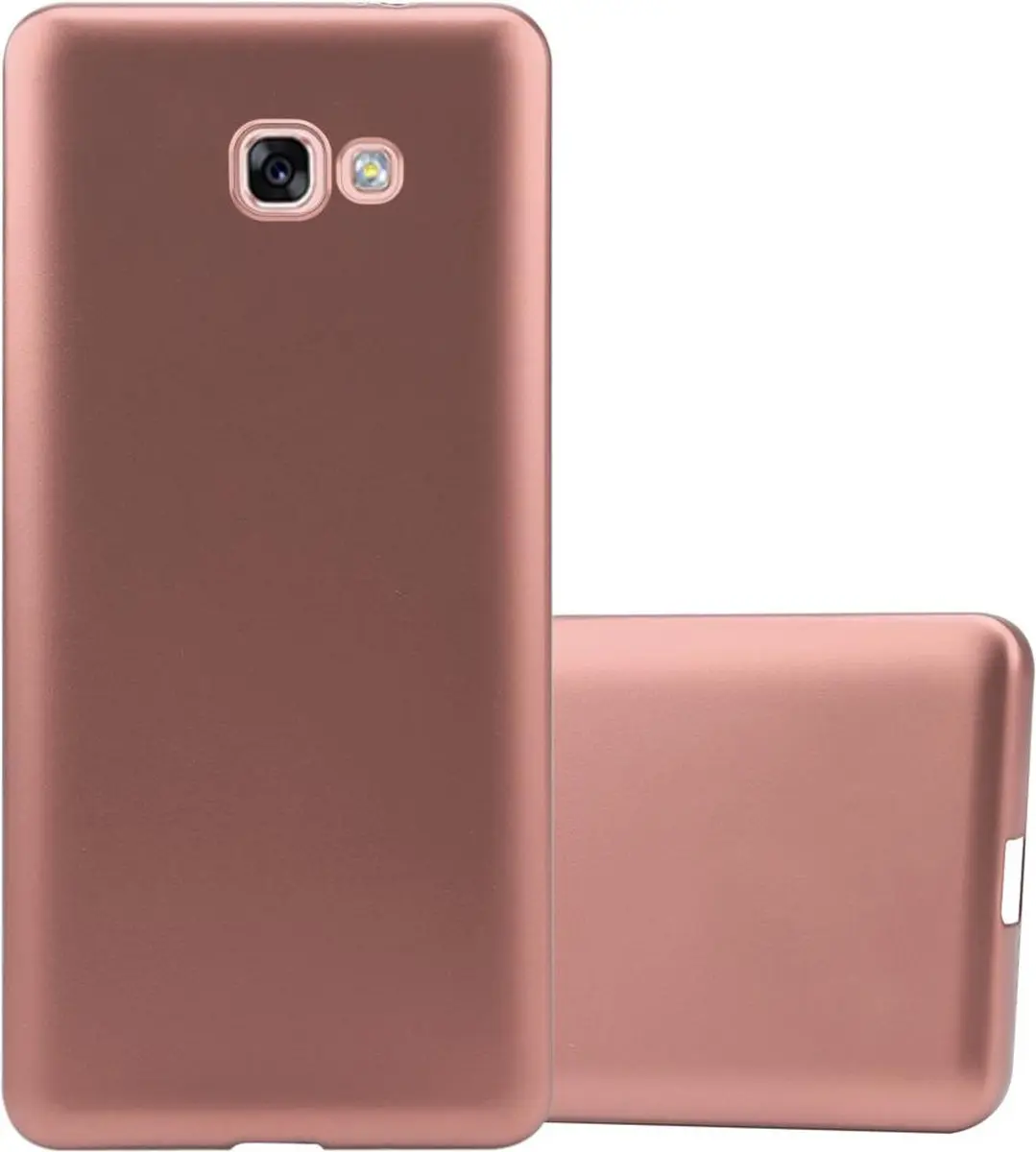 Cadorabo Hoesje geschikt voor Samsung Galaxy A7 2017 in METALLIC ROSE GOUD