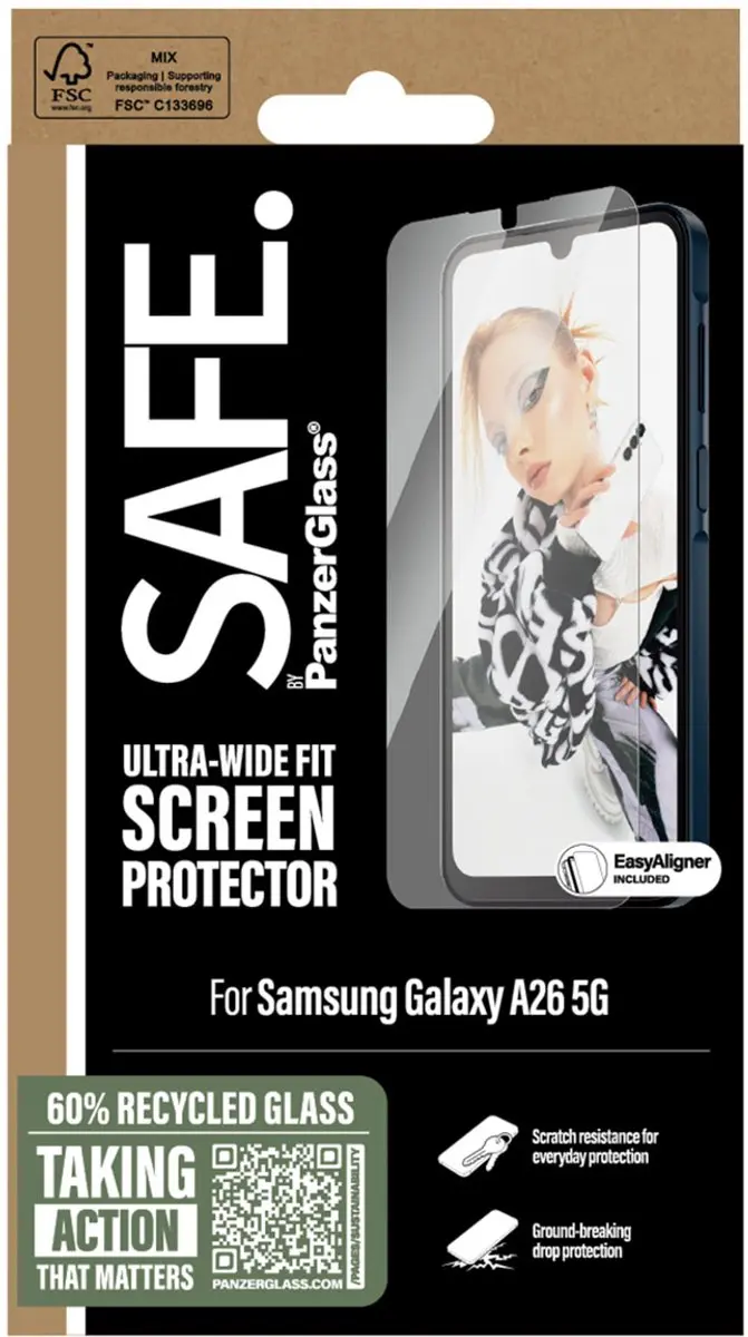 PanzerGlass SAFE Galaxy A26 Screenprotector SARNUWFG38541