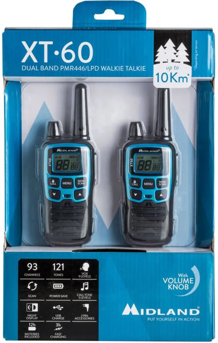 Midland XT60 C1179 Portofoonset - PMR446 - Set van 2 - afbeelding 2 van 3