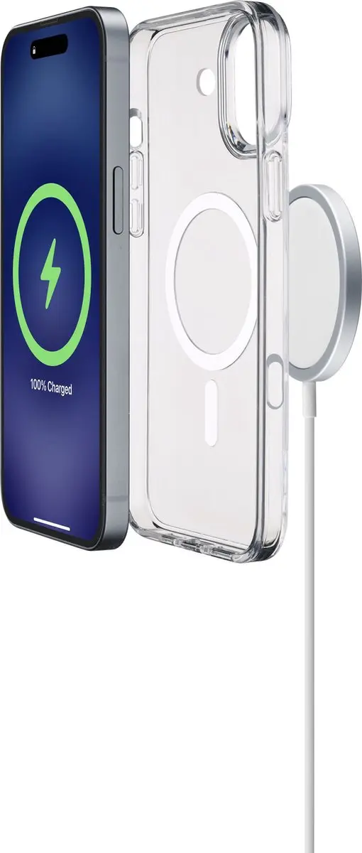 Cellularline Gloss MAG Hoesje iPhone 16 Plus - Transparant - afbeelding 3 van 6