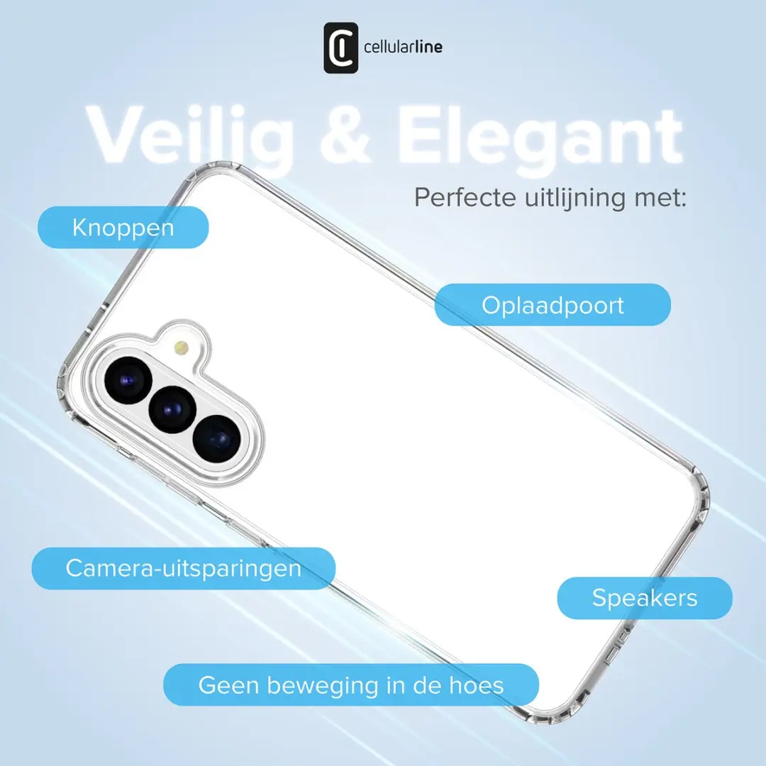 Cellularline Clear Duo CLEARDUOGALA26T Hoesje - Transparant - afbeelding 2 van 6