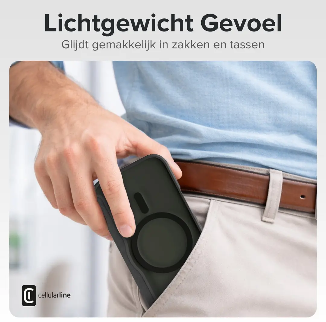 Cellularline Daily Mag Hoesje iPhone 17 - MagSafe - Zwart - afbeelding 5 van 6