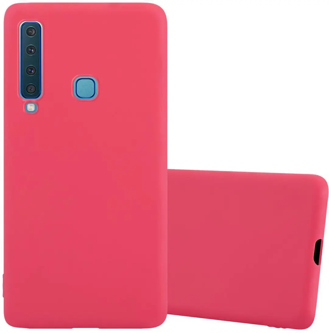 Cadorabo Hoesje geschikt voor Samsung Galaxy A9 2018 in CANDY ROOD