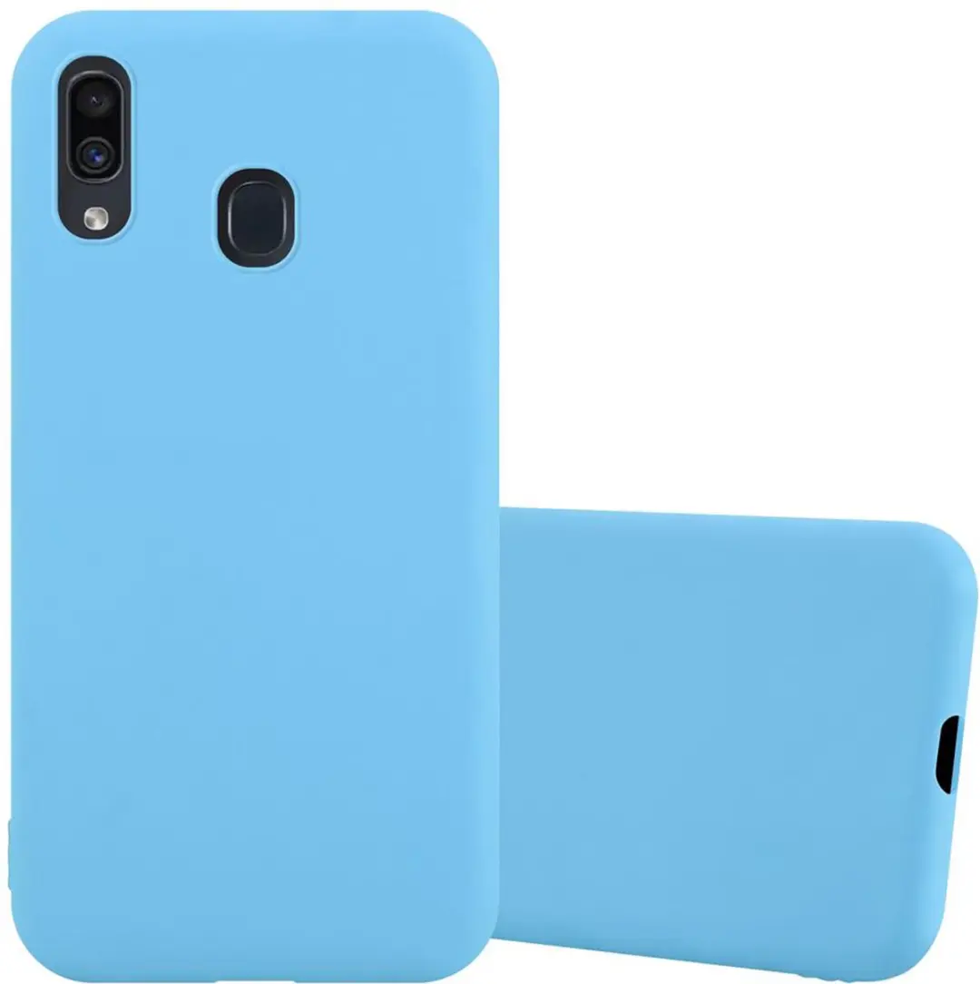 Cadorabo Hoesje geschikt voor Samsung Galaxy A20 / A30 / M10s in CANDY BLAUW