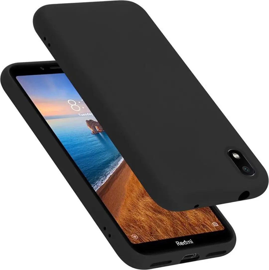 Cadorabo Hoesje geschikt voor Xiaomi RedMi 7A in LIQUID ZWART