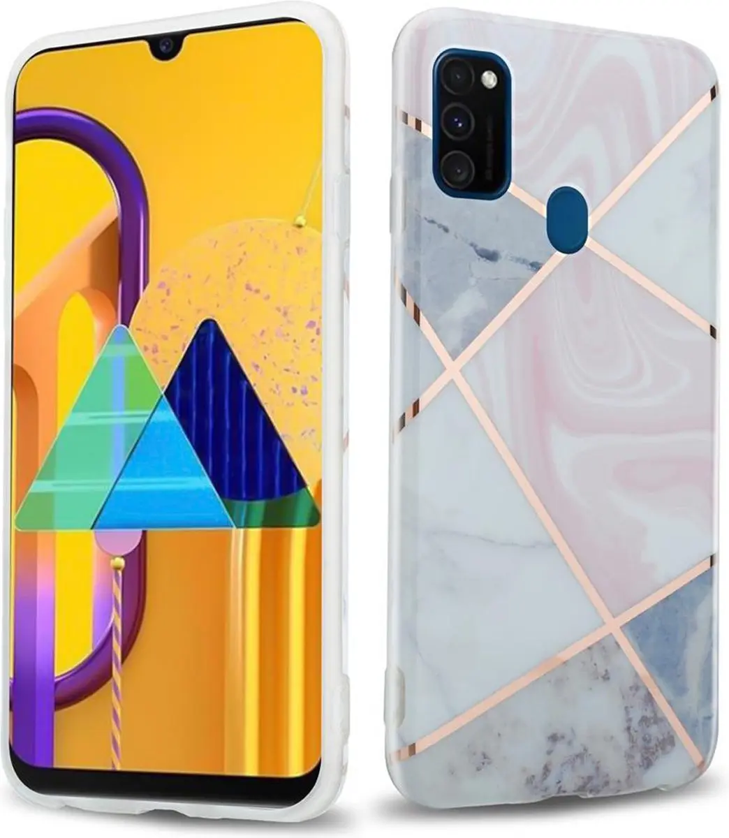 Cadorabo Hoesje geschikt voor Huawei P20 LITE 2018 / NOVA 3E in Roze Wit Goud Ma