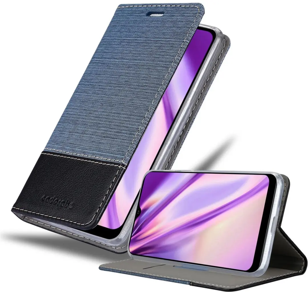 Cadorabo Hoesje geschikt voor Samsung Galaxy A10s / M01s in DONKERBLAUW ZWART
