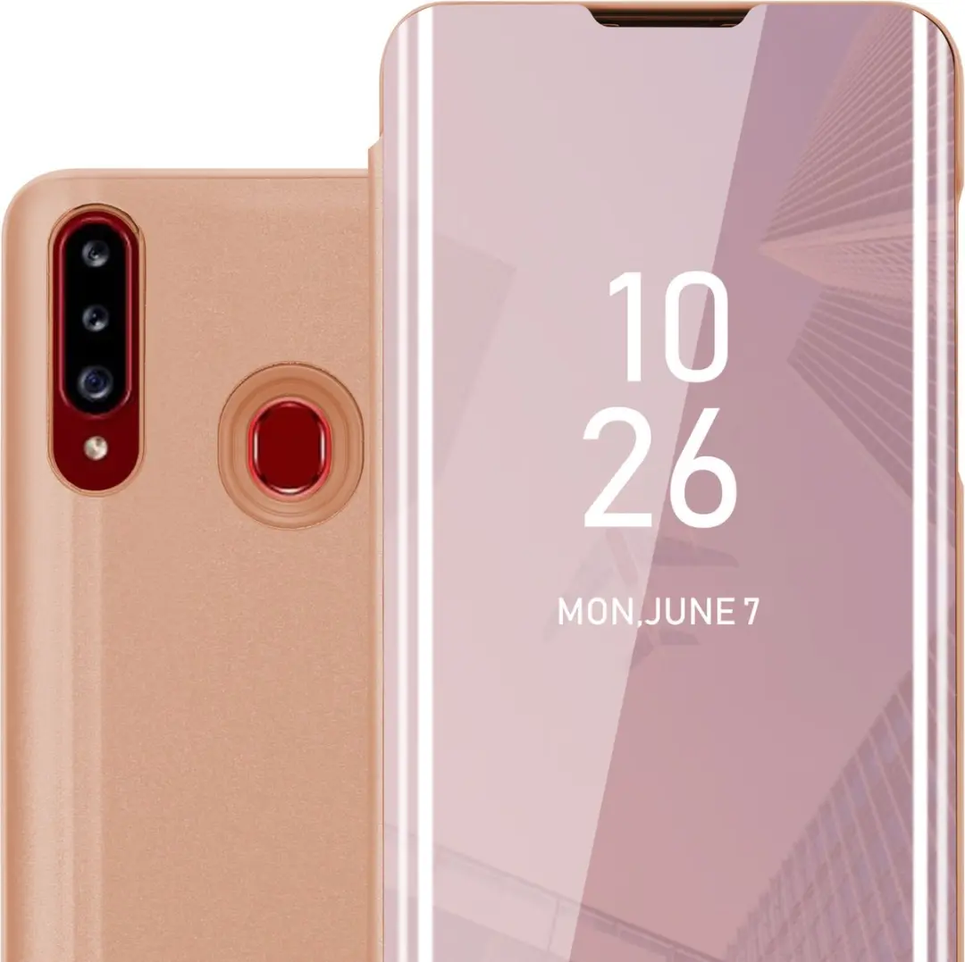 Cadorabo Hoesje geschikt voor Samsung Galaxy A20s in KUNZIET ROZE