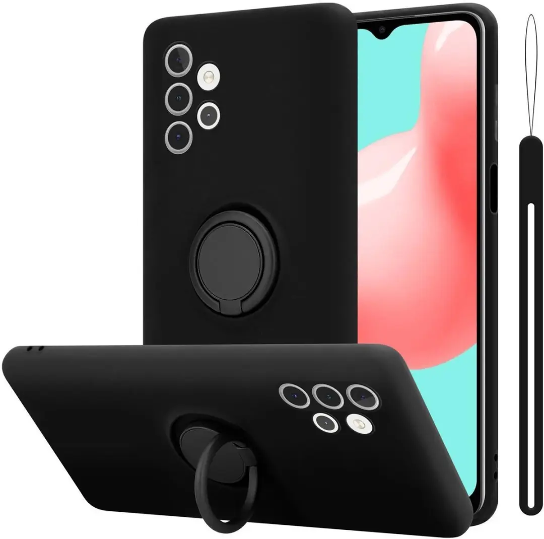 Cadorabo Hoesje geschikt voor Samsung Galaxy A32 5G in LIQUID ZWART