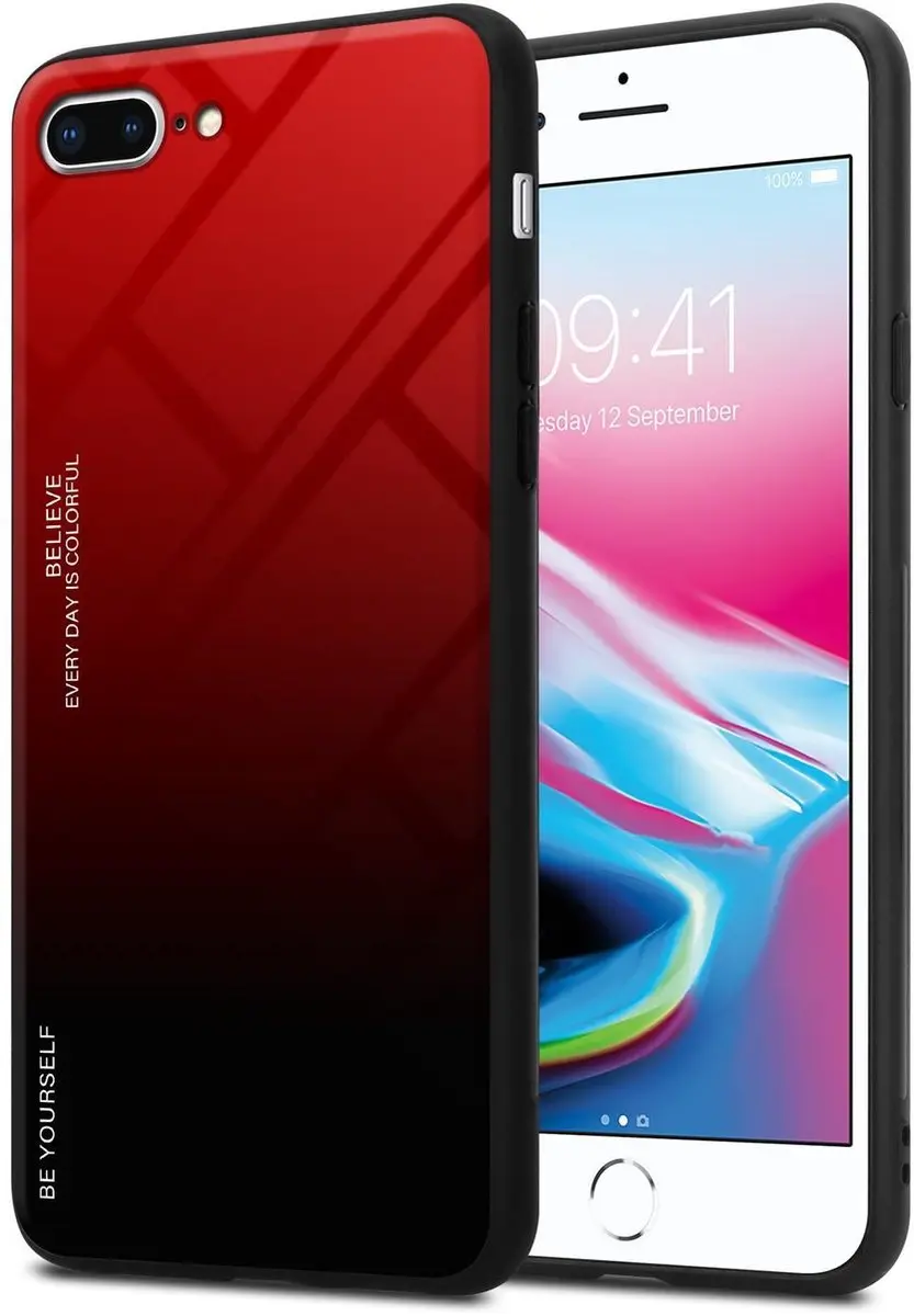 Cadorabo Hoesje geschikt voor Apple iPhone 7 PLUS / 7S PLUS / 8 PLUS in ROOD