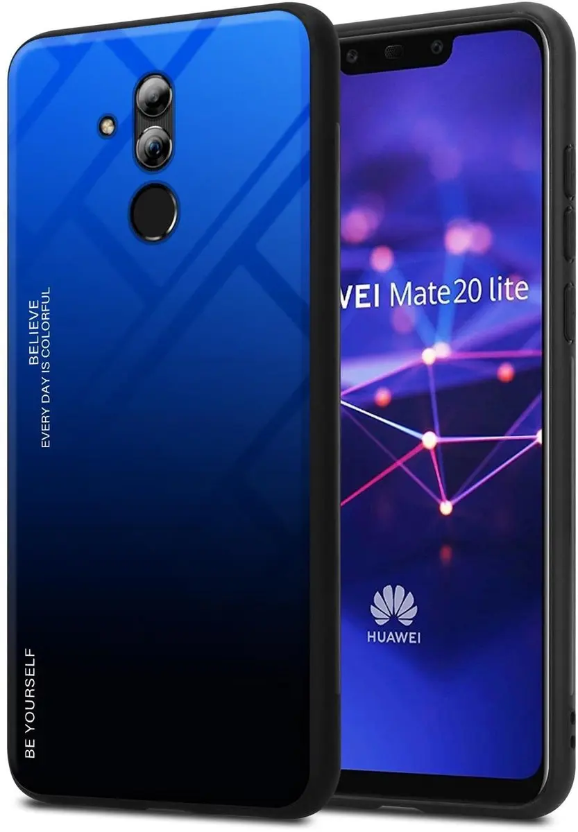 Cadorabo Hoesje geschikt voor Huawei MATE 20 LITE in BLAUW