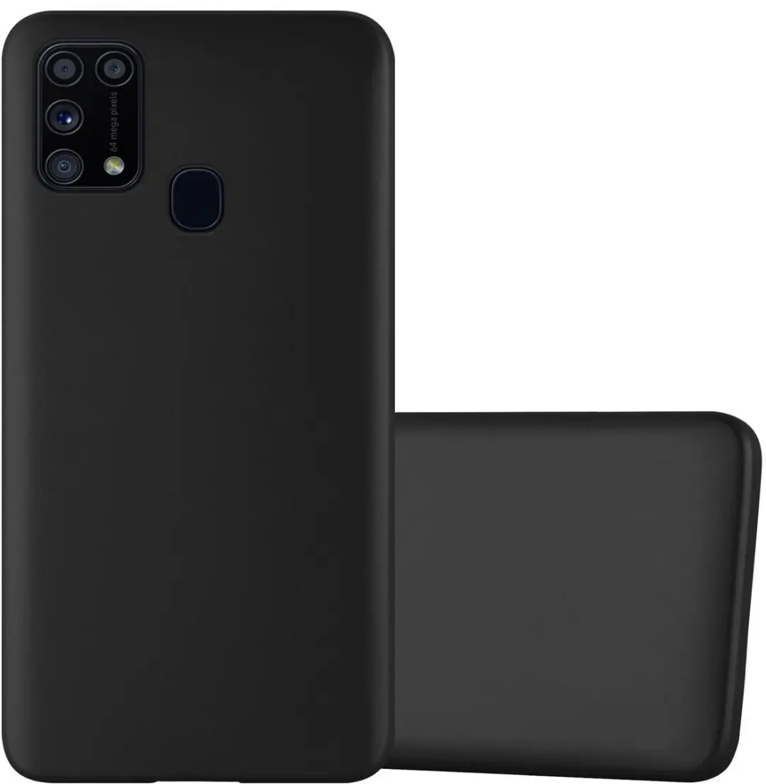 Cadorabo Hoesje geschikt voor Samsung Galaxy M31 in METALLIC ZWART