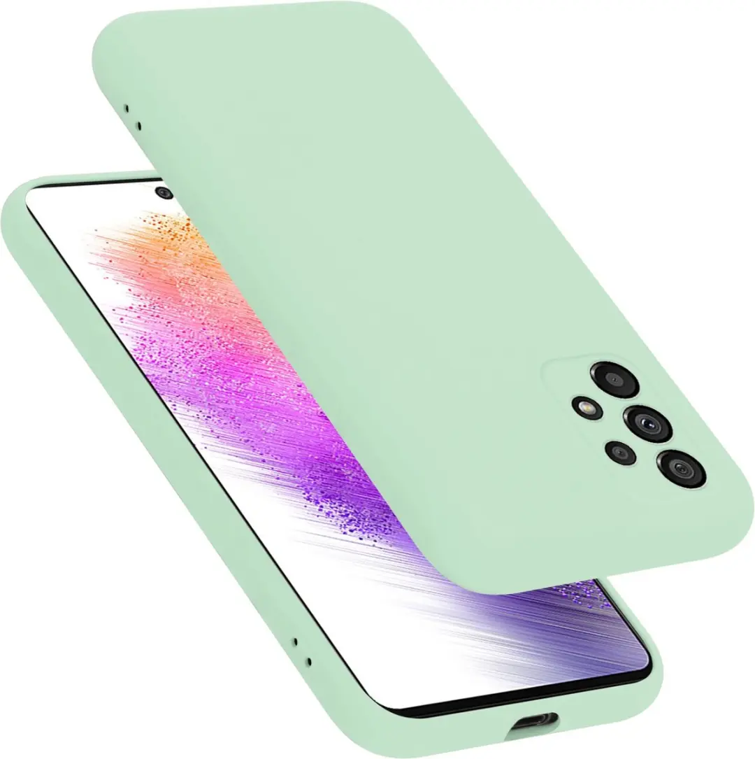 Cadorabo Hoesje geschikt voor Samsung Galaxy A73 5G in LIQUID LICHT GROEN