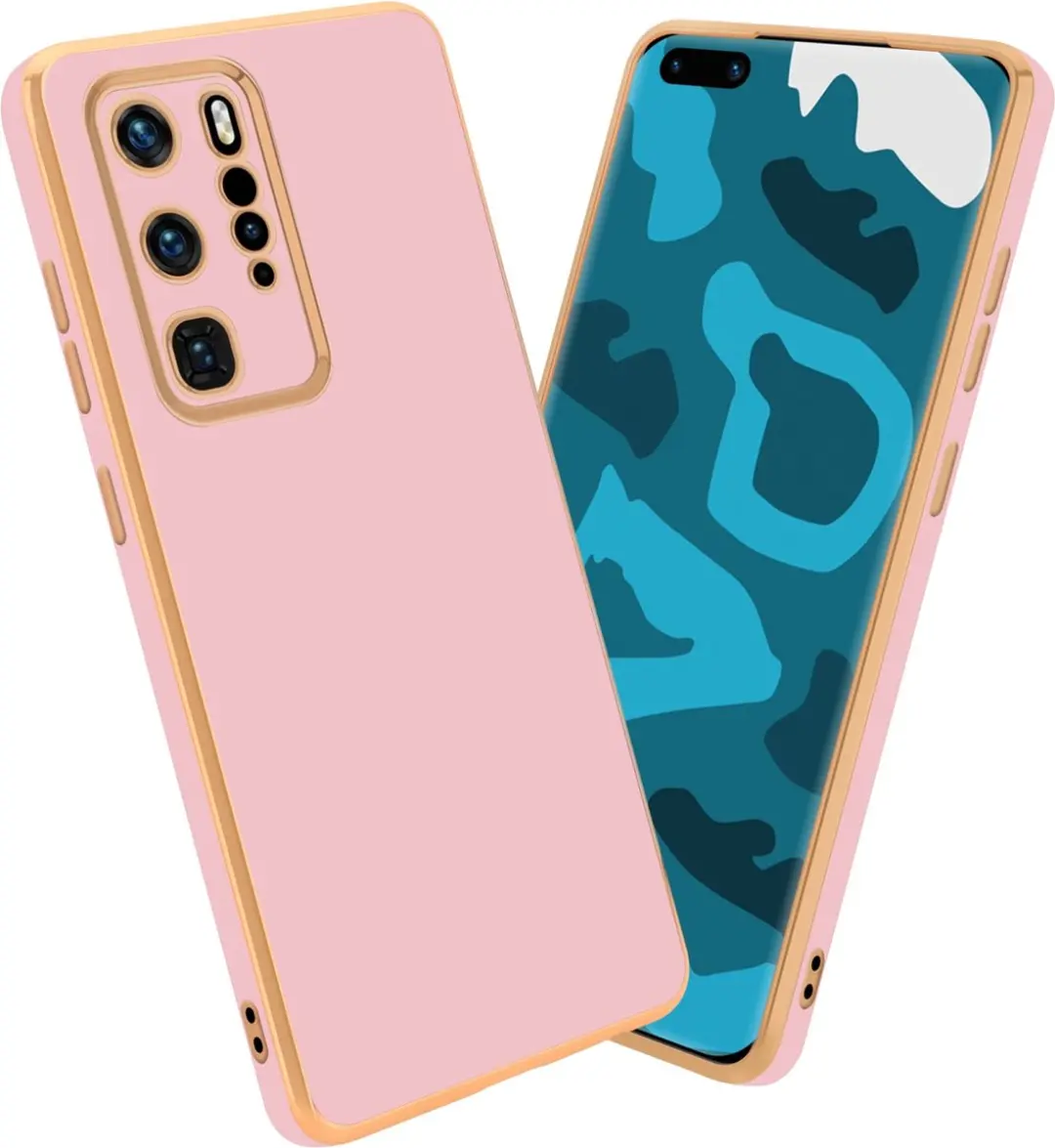 Cadorabo Hoesje geschikt voor Huawei P40 PRO / P40 PRO+ in Glossy Roze