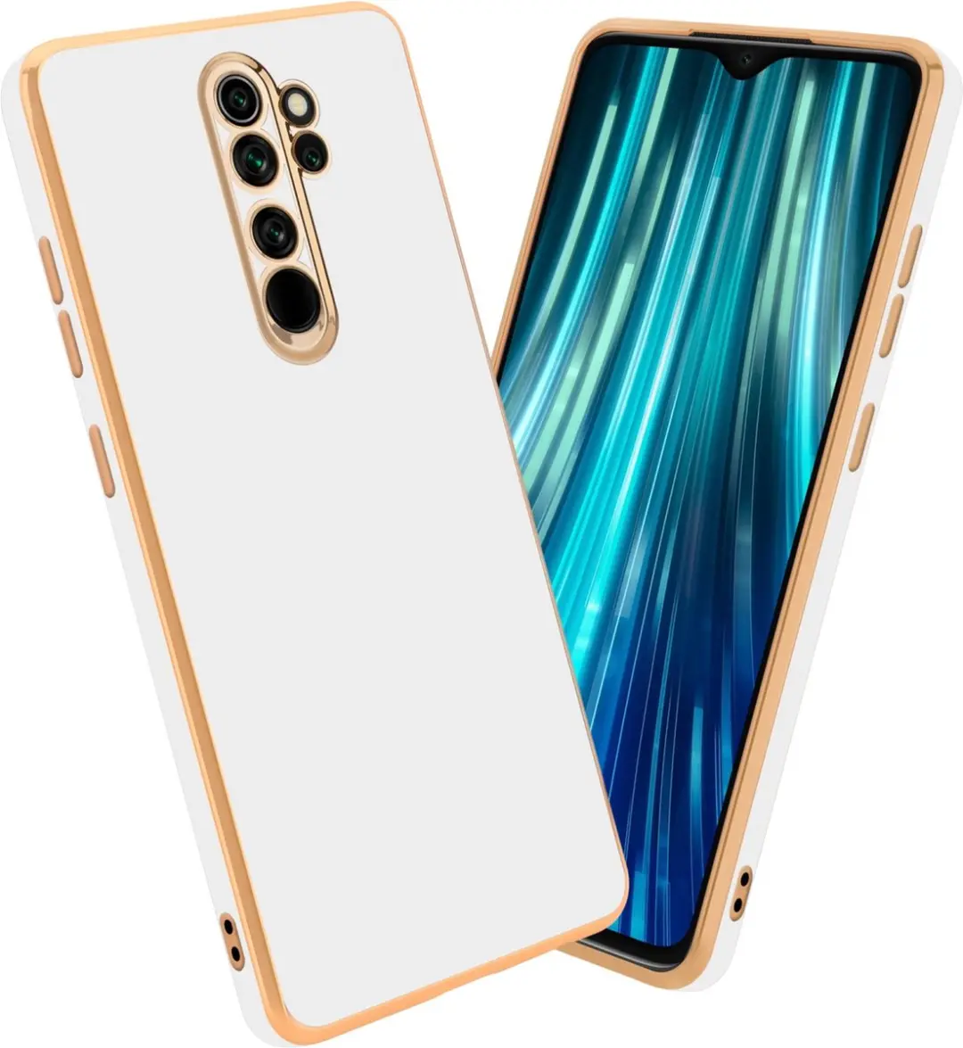 Cadorabo Hoesje geschikt voor Xiaomi RedMi NOTE 8 PRO in Glossy Wit