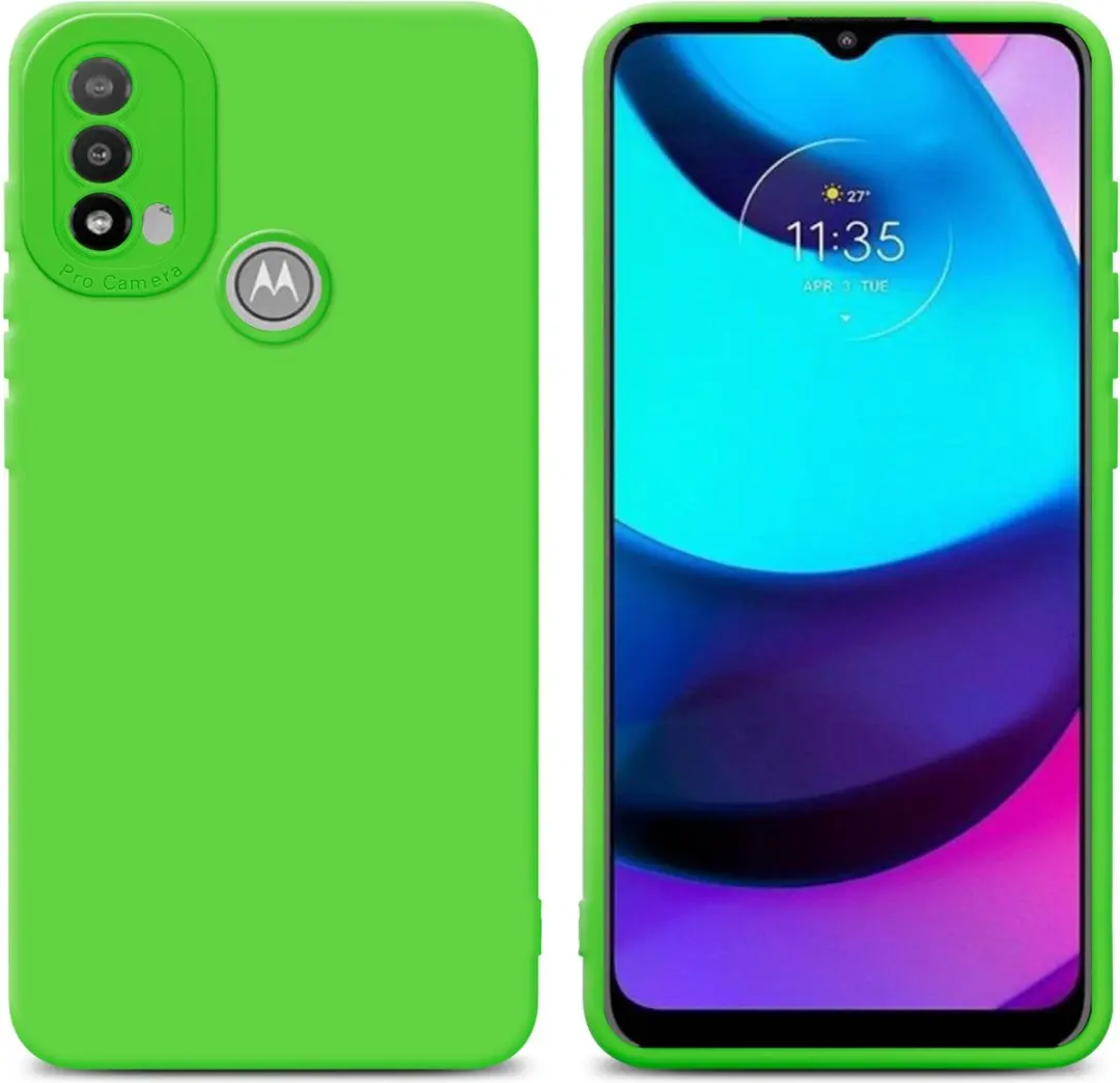 Cadorabo Hoesje geschikt voor Motorola MOTO E20 in FLUID GROEN