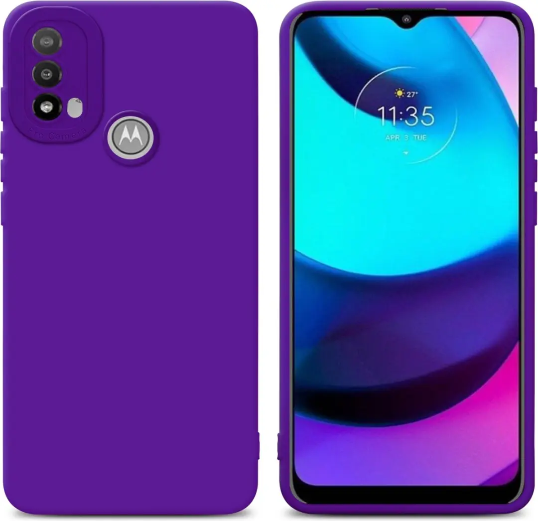 Cadorabo Hoesje geschikt voor Motorola MOTO E20 in FLUID DONKER PAARS