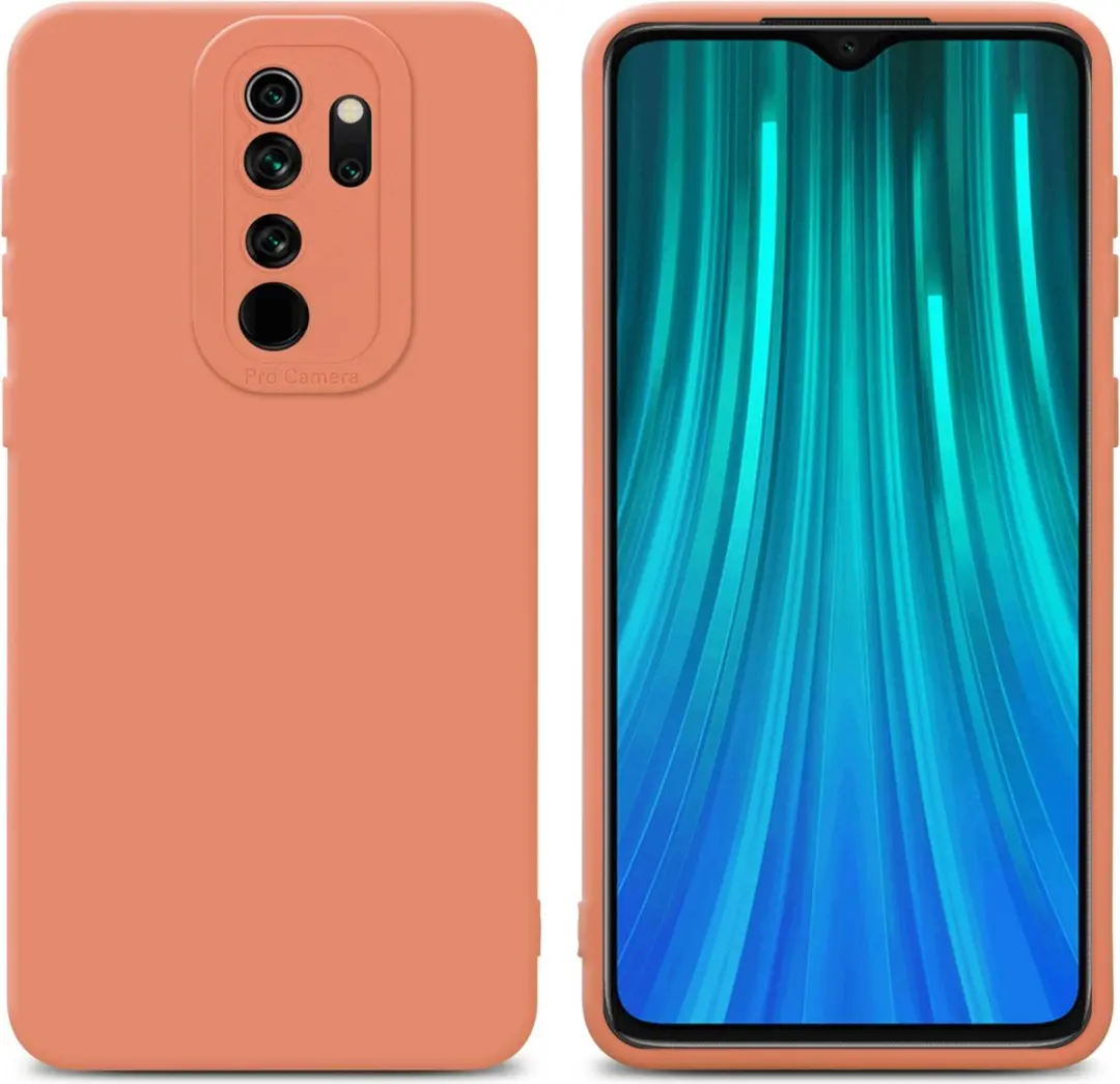 Cadorabo Hoesje geschikt voor Xiaomi RedMi NOTE 8 PRO in FLUID LICHT ORANJE