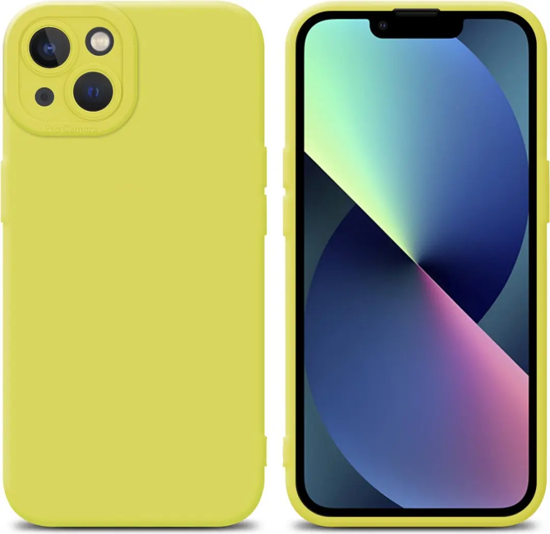 Cadorabo Hoesje geschikt voor Apple iPhone 14 in FLUID GEEL