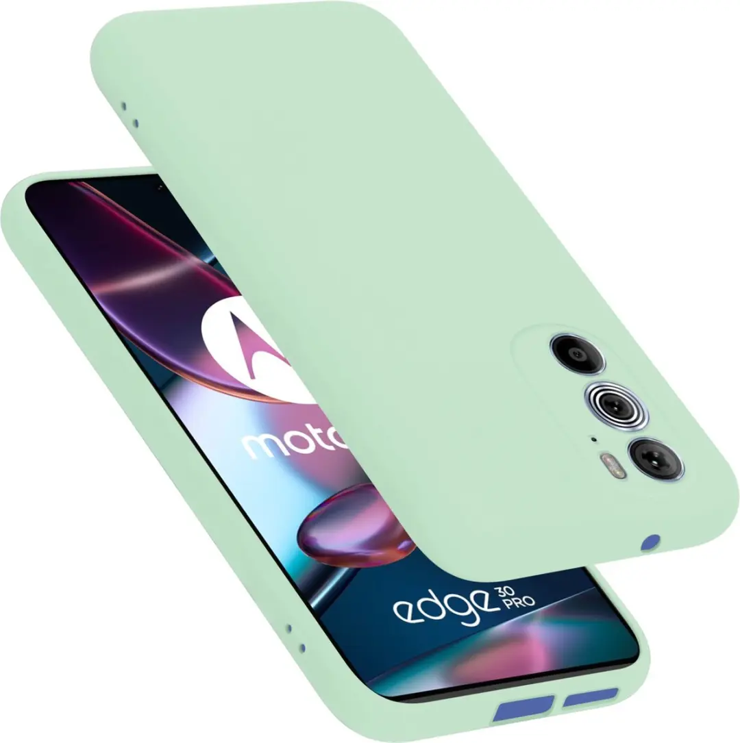 Cadorabo Hoesje geschikt voor Motorola EDGE 30 PRO / EDGE+ in LIQUID LICHT GROEN