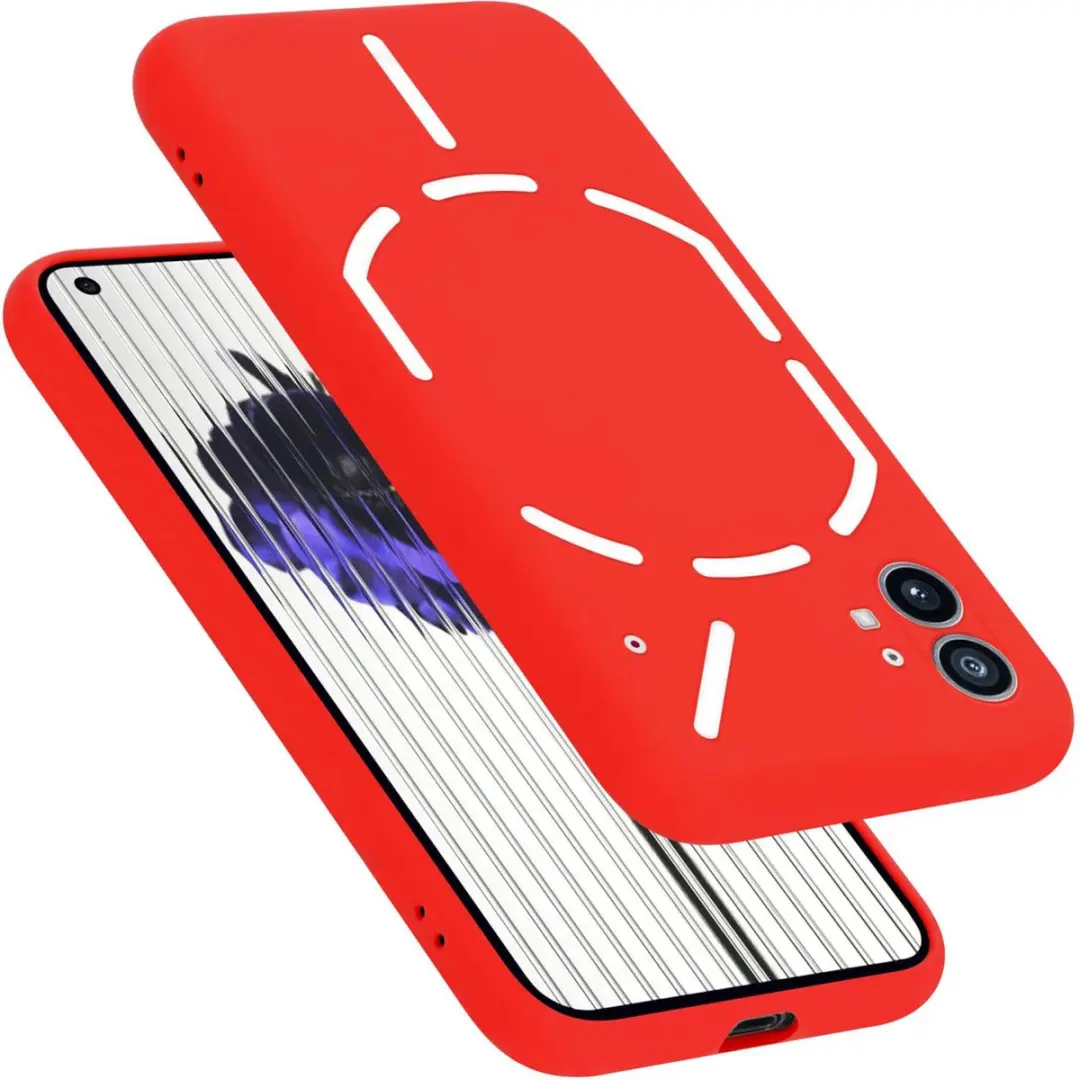 Cadorabo Hoesje geschikt voor Nothing Phone (1) in LIQUID ROOD