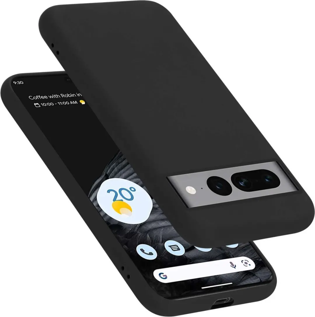 Cadorabo Hoesje geschikt voor Google PIXEL 7 PRO in LIQUID ZWART