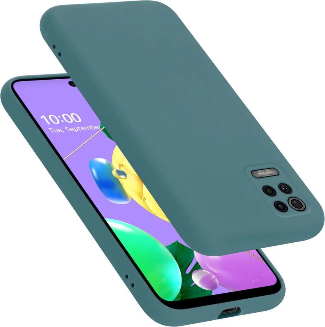 Cadorabo Hoesje geschikt voor LG K52 / K62 / Q52 in LIQUID GROEN