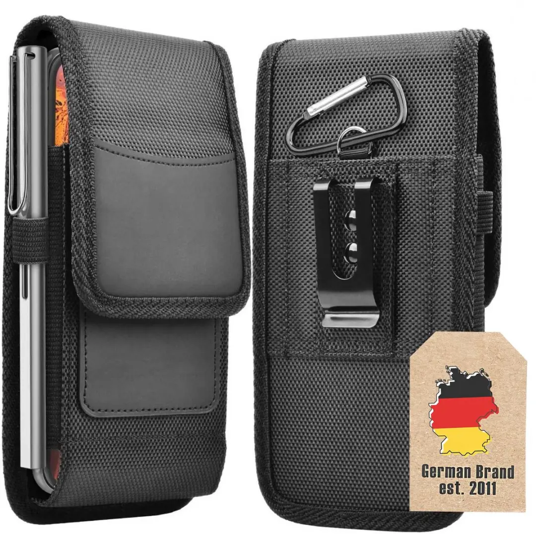 Cadorabo Mobielhoesje met riemclip geschikt voor Sony Xperia M5 in ZWART