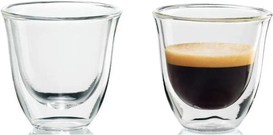 De'Longhi 5513284151 Espresso Glazen - 2 Stuks - Transparant