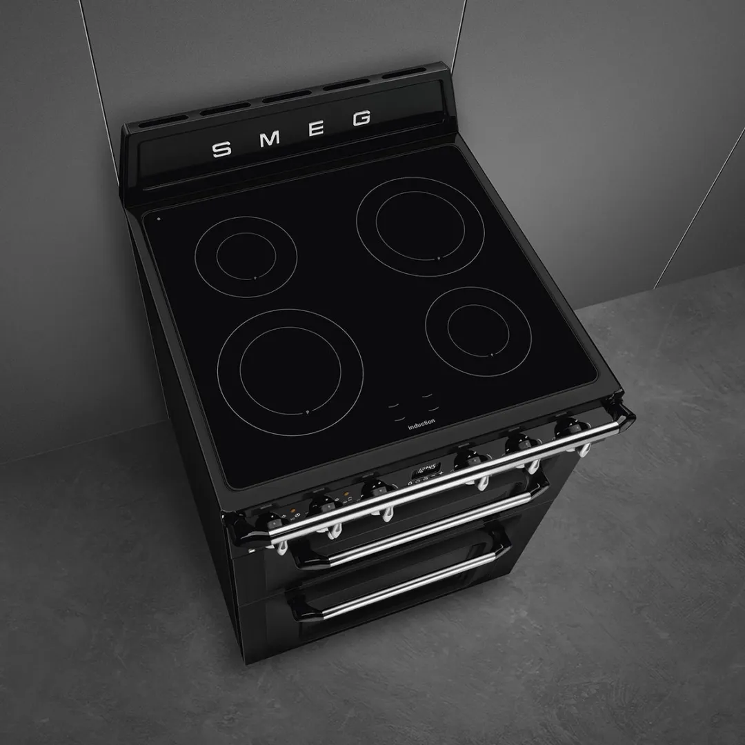 Smeg Victoria TR62IBL2 Inductiefornuis 60cm - 2 Ovens - 4 Zones - Zwart