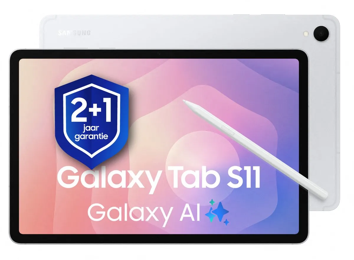 Samsung Galaxy Tab S11 - 128GB - Silver + 1 jaar extra garantie
