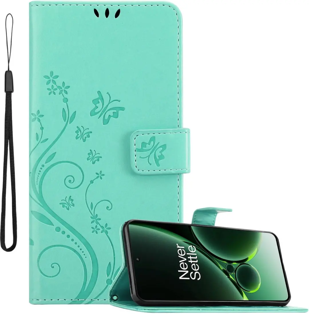 Cadorabo Hoesje geschikt voor OnePlus Nord 3 5G in BLOEMEN TURKOOIS