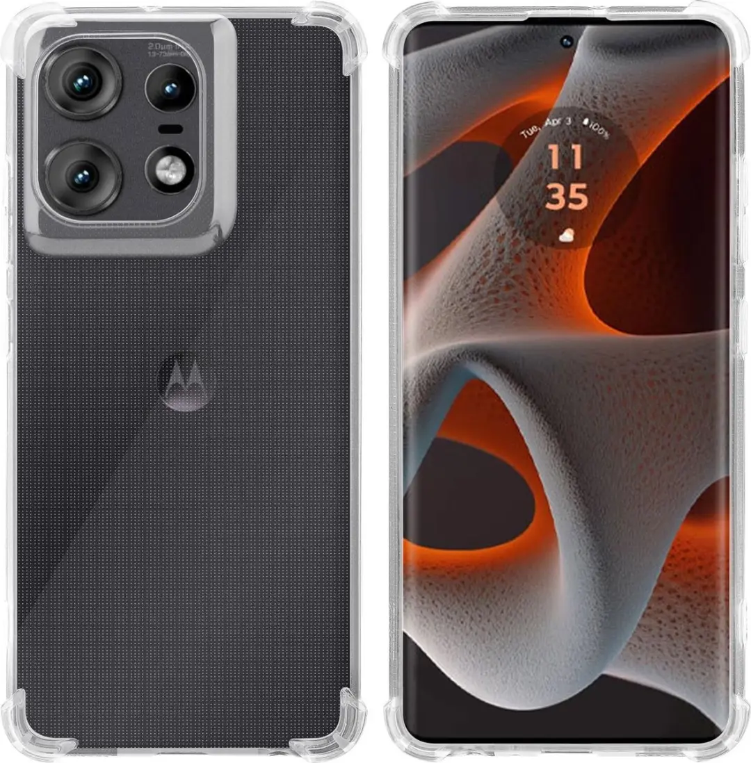 Cadorabo Hoesje geschikt voor Motorola Moto Edge 50 Pro in VOLLEDIG TRANSPARANT