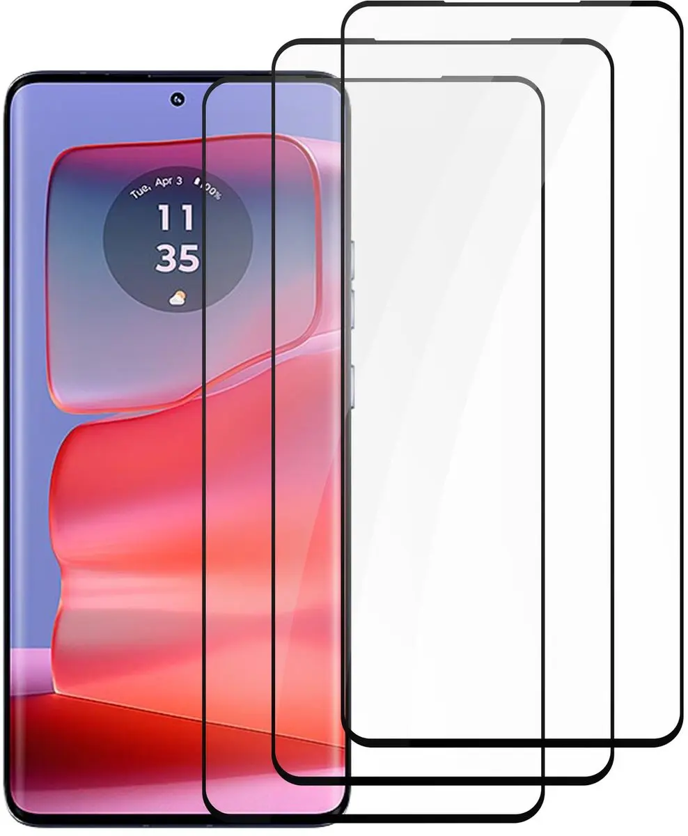 Cadorabo 3x Screenprotector geschikt voor Motorola Moto Edge 50 Pro