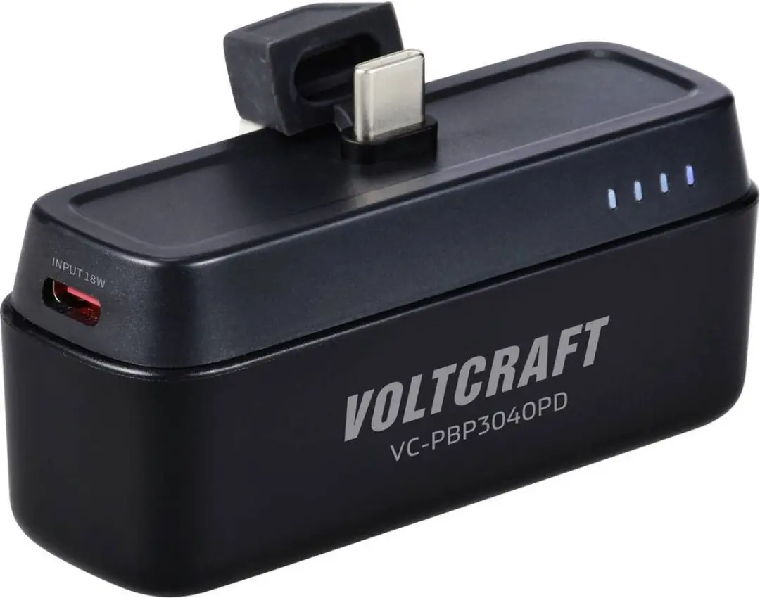 Voltcraft VC-PBP3040PD Powerbank 4500mAh - Zwart (mat) - afbeelding 4 van 4