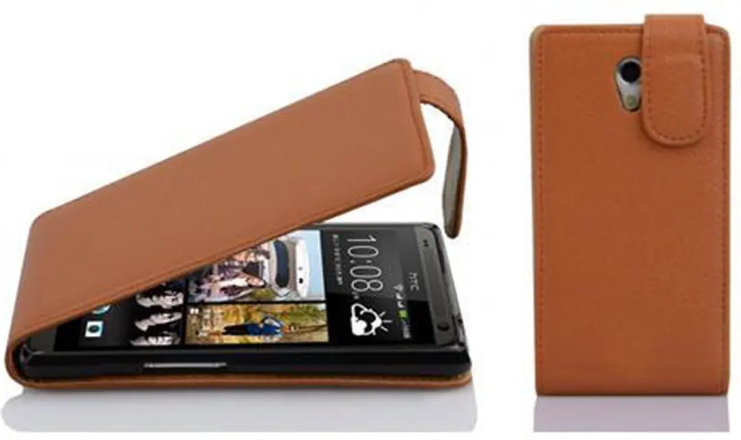Cadorabo Hoesje geschikt voor HTC Desire 600 in COGNAC BRUIN