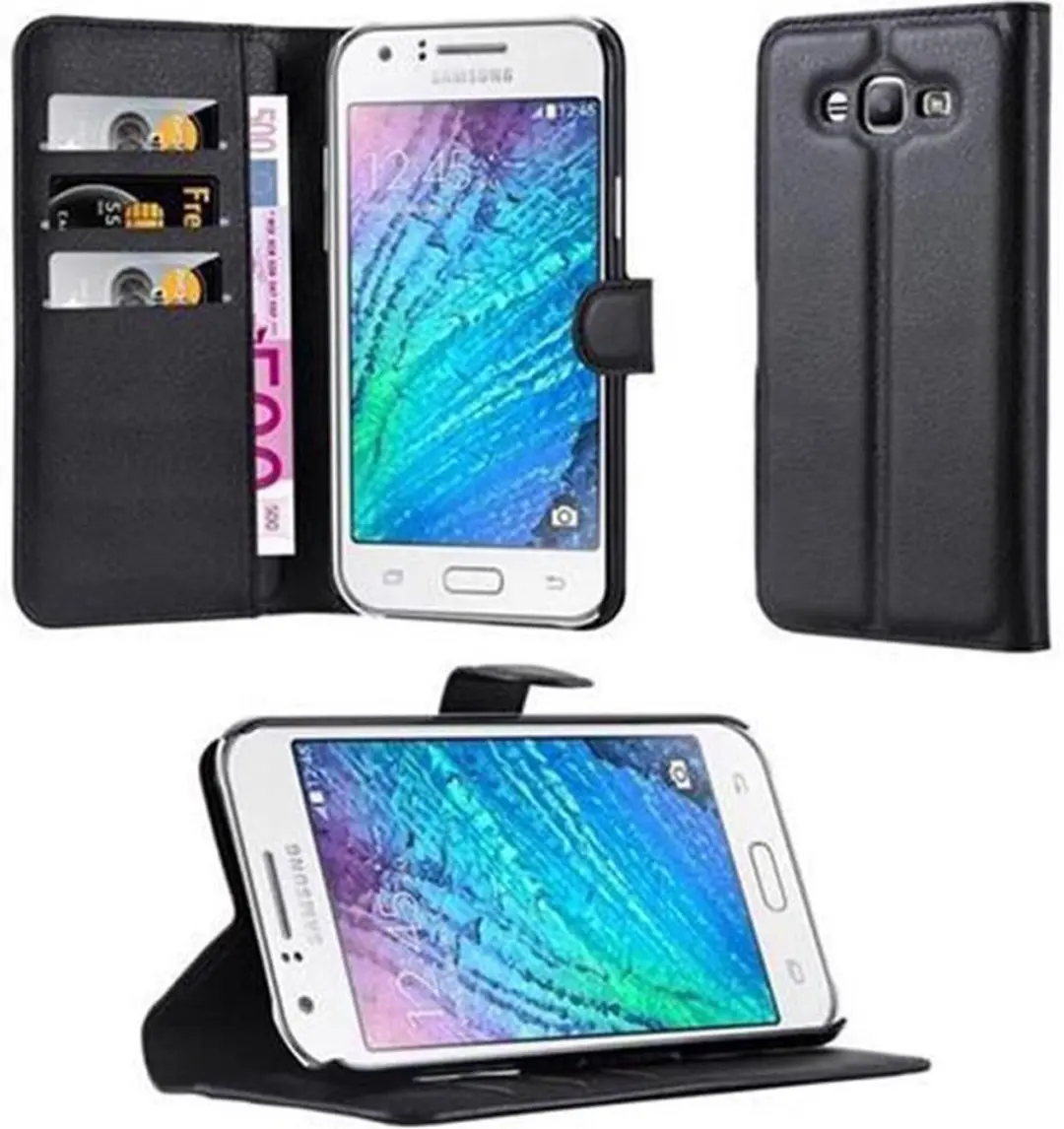 Cadorabo Hoesje geschikt voor Samsung Galaxy J7 2015 in PHANTOM ZWART
