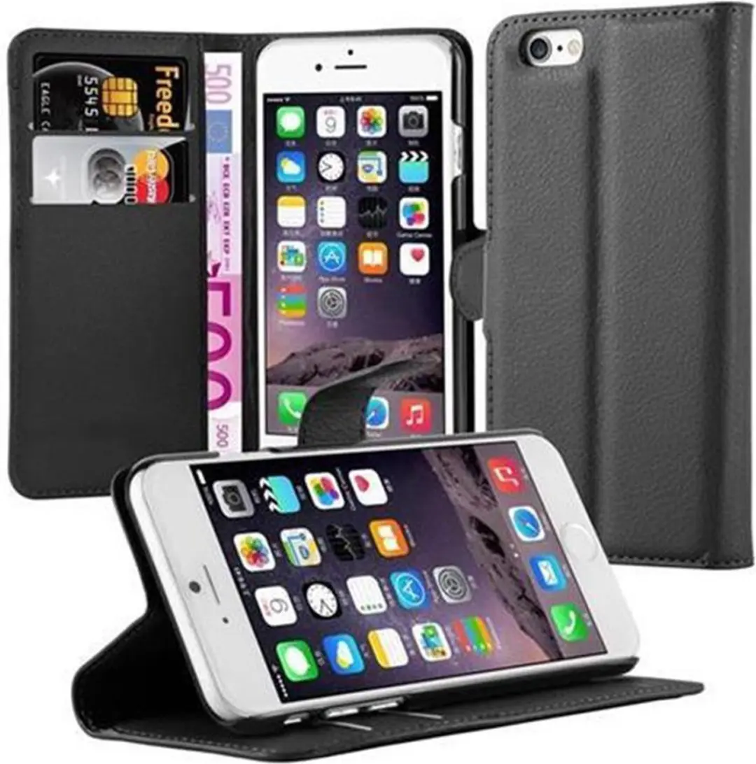 Cadorabo Hoesje geschikt voor Apple iPhone 6 / 6S in PHANTOM ZWART