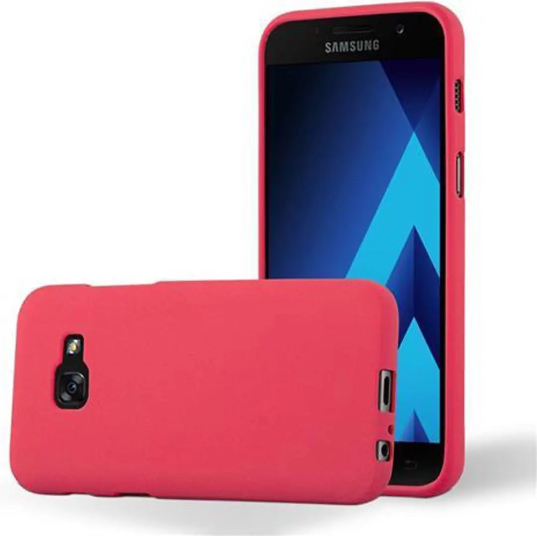 Cadorabo Hoesje geschikt voor Samsung Galaxy A3 2017 in FROST ROOD