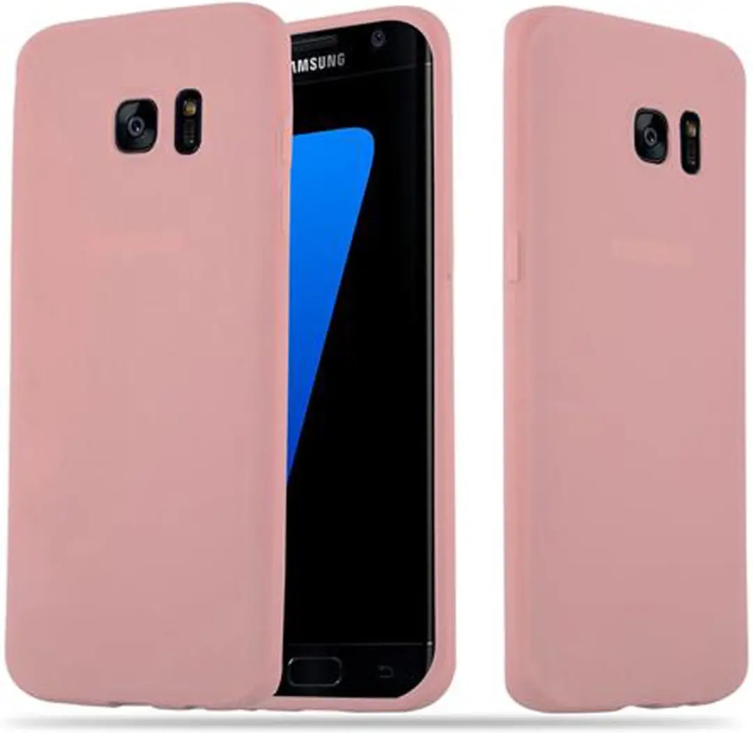 Cadorabo Hoesje geschikt voor Samsung Galaxy S7 EDGE in CANDY ROZE