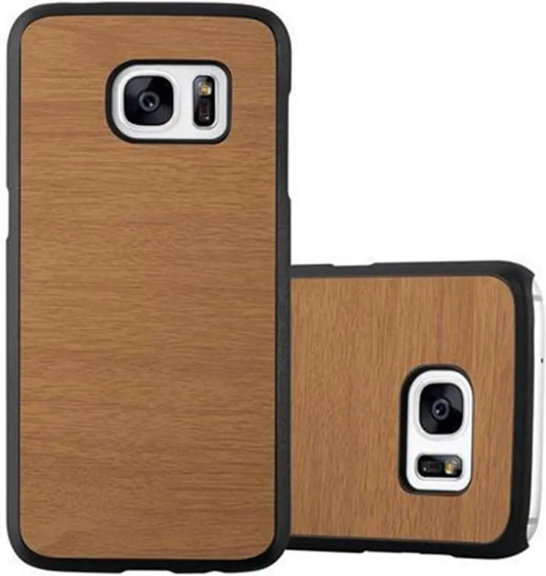 Cadorabo Hoesje geschikt voor Samsung Galaxy S7 in WOODY BRUIN