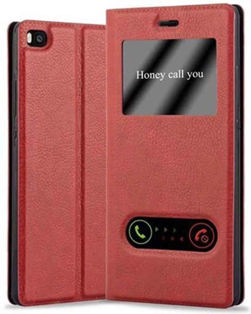Cadorabo Hoesje geschikt voor Huawei P8 in SAFRAN ROOD
