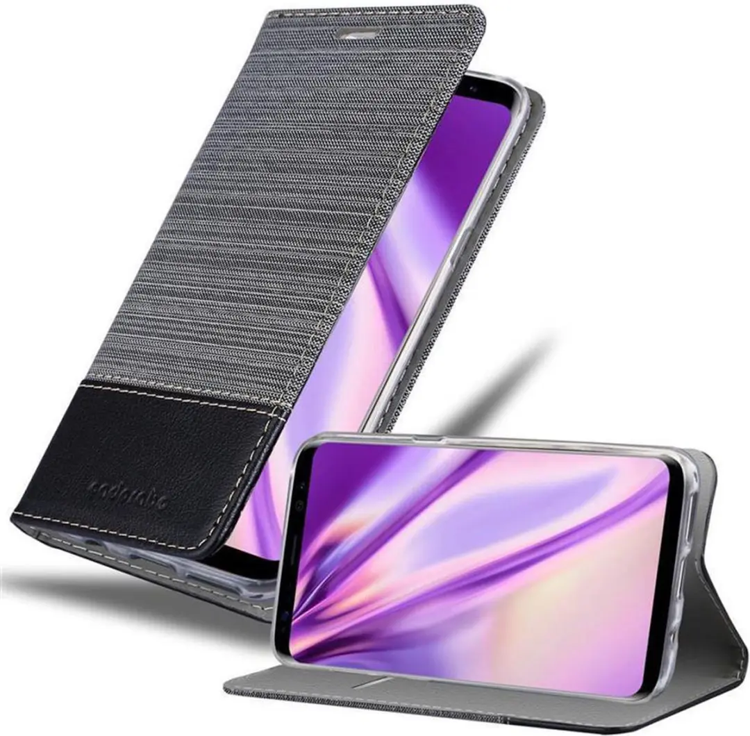 Cadorabo Hoesje geschikt voor Samsung Galaxy S8 PLUS in GRIJS ZWART