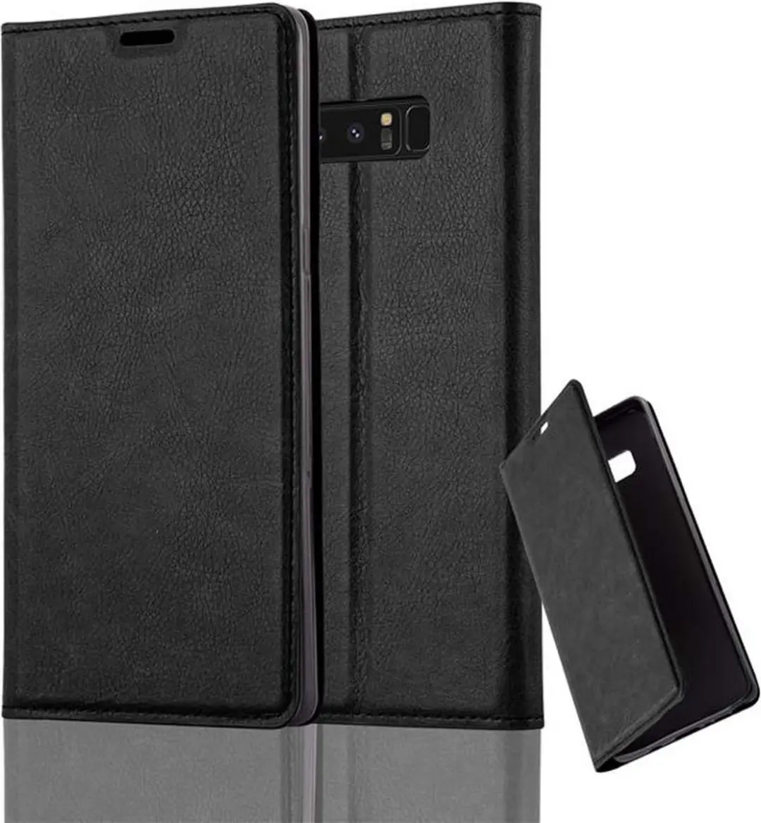 Cadorabo Hoesje geschikt voor Samsung Galaxy NOTE 8 in ZWARTE NACHT