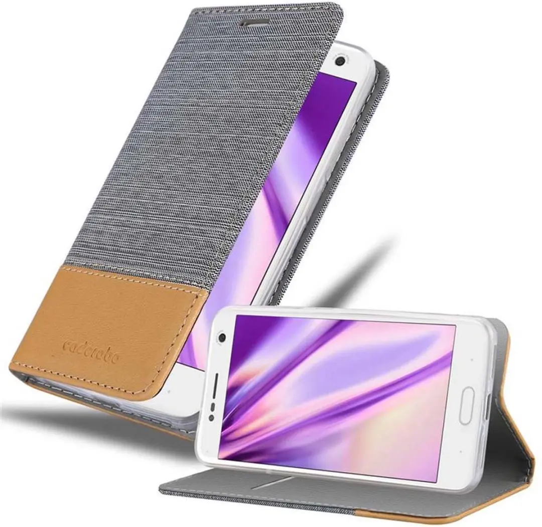 Cadorabo Hoesje geschikt voor ZTE Blade V8 in LICHTGRIJS BRUIN