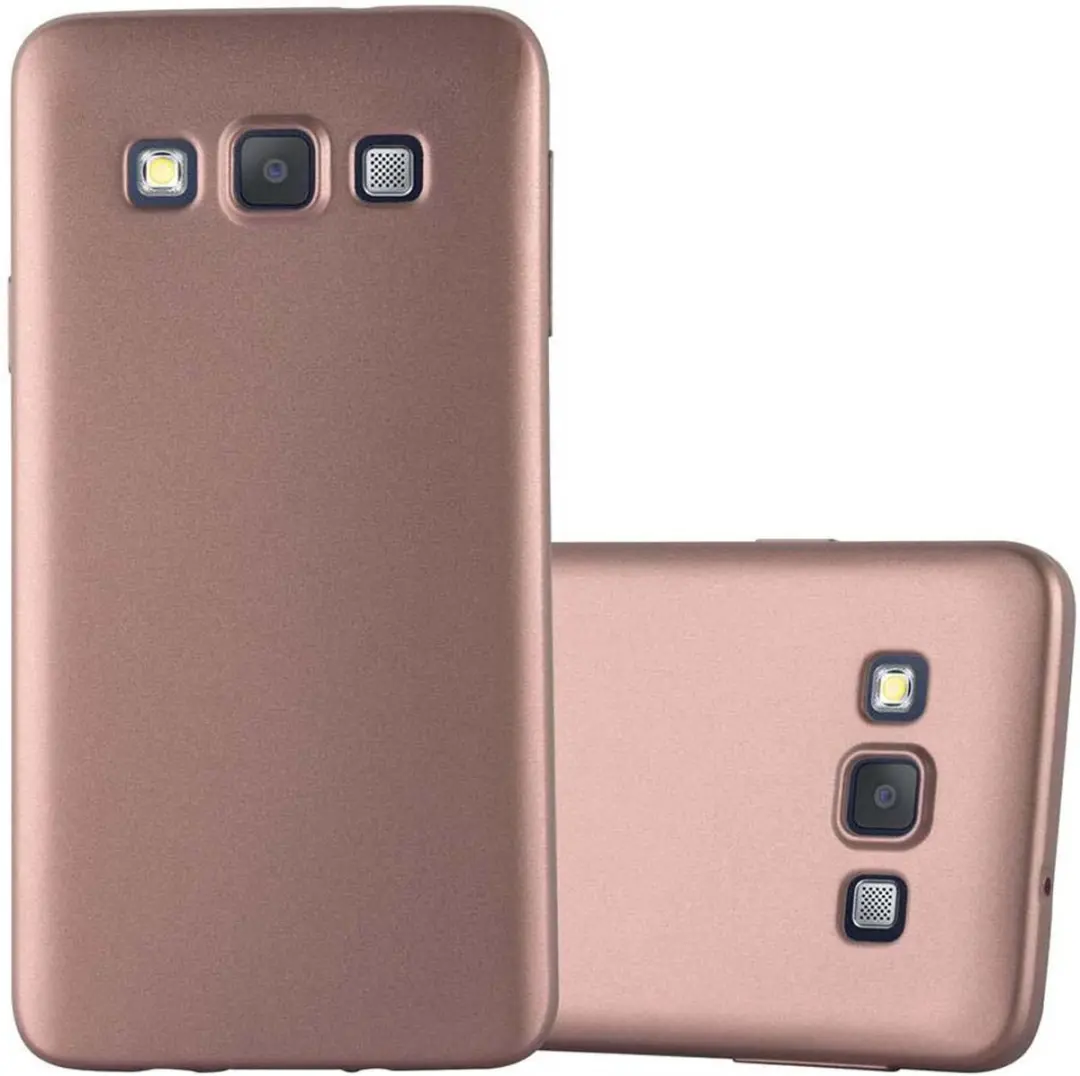 Cadorabo Hoesje geschikt voor Samsung Galaxy A3 2015 in METALLIC ROSE GOUD