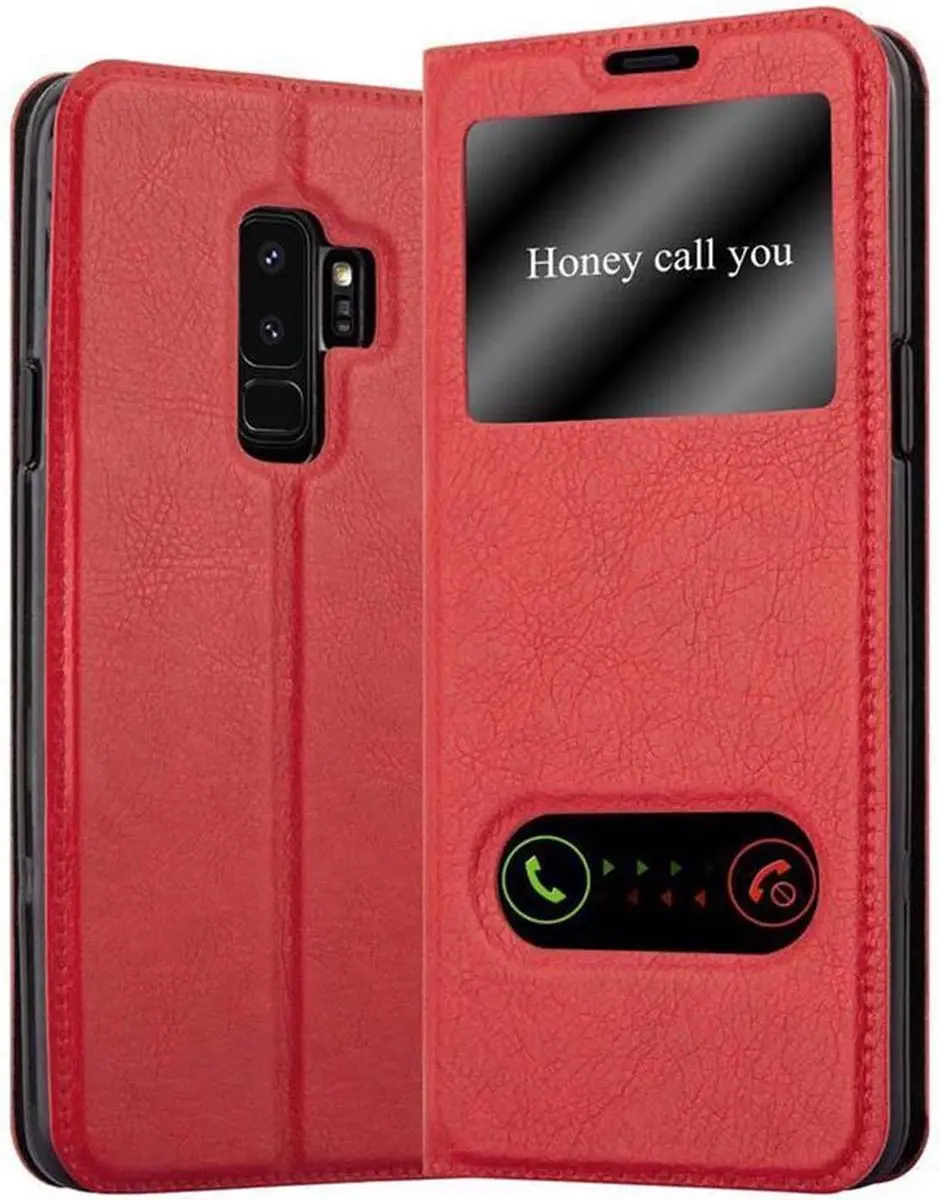 Cadorabo Hoesje geschikt voor Samsung Galaxy S9 PLUS in SAFRAN ROOD